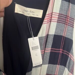 NWT Anthropologie plaid dress XL.